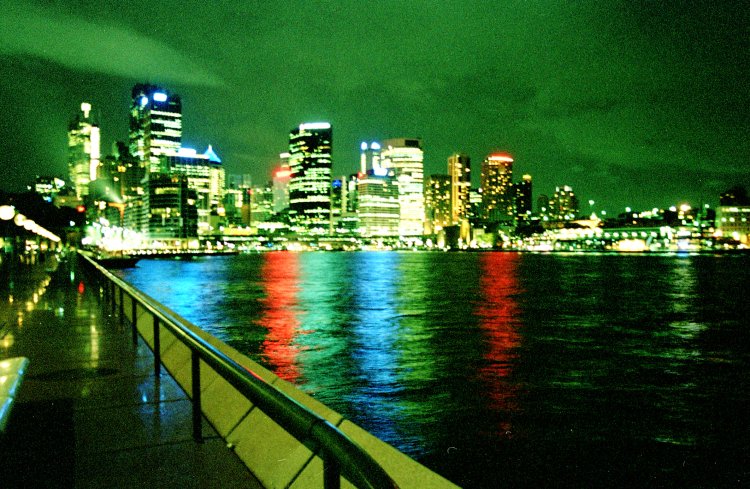 Circular Quay, Sydney, at night January 2002